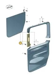 2K7867582BY20 Volkswagen Sliding Door Trim (Pearl Grey Y20)