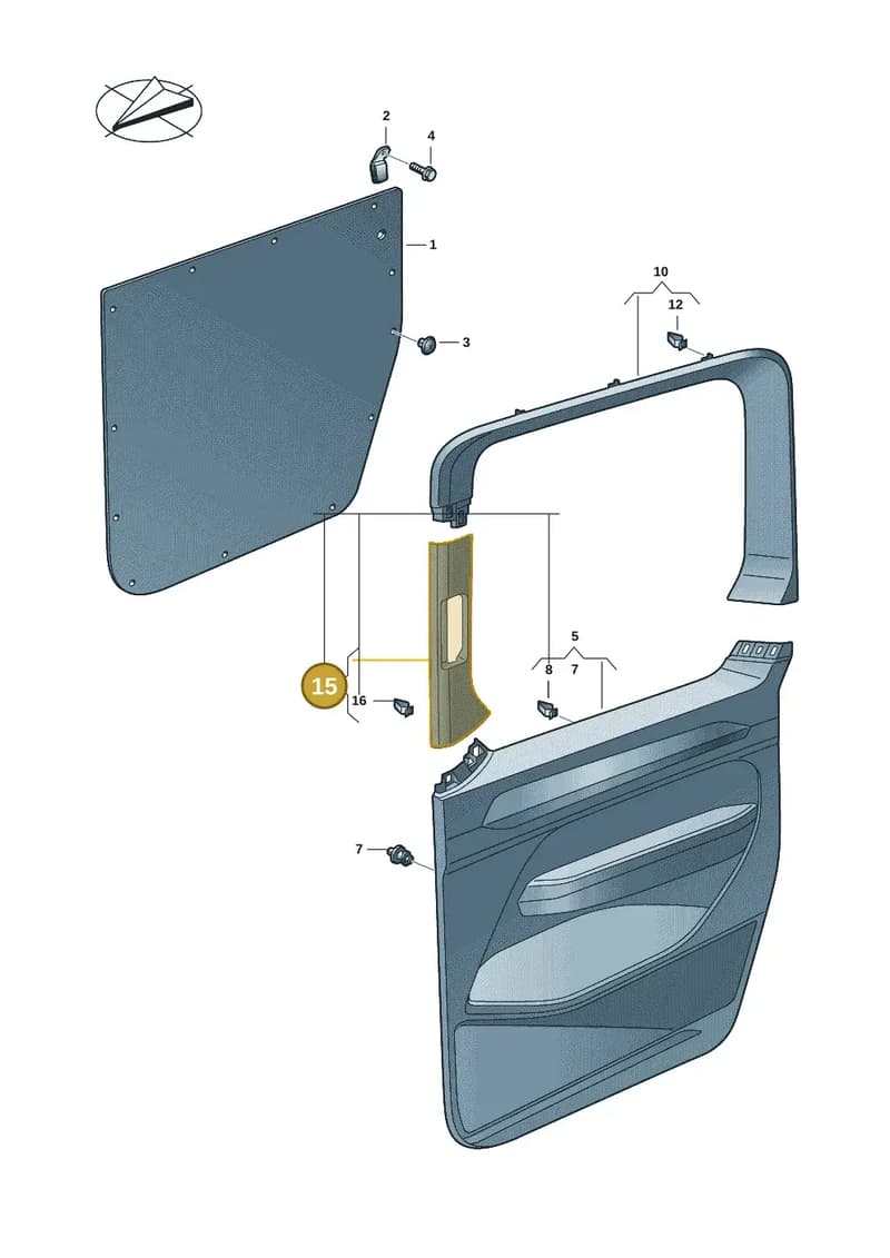 2K7867582D9B9 — Volkswagen Caddy Maxi (2020-2025) diagram 2ka867020, position 15