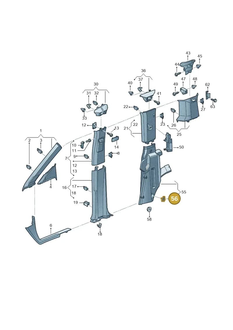 2K7885196 — Volkswagen Caddy Maxi (2020-2025) diagram 2ka867065, position 56