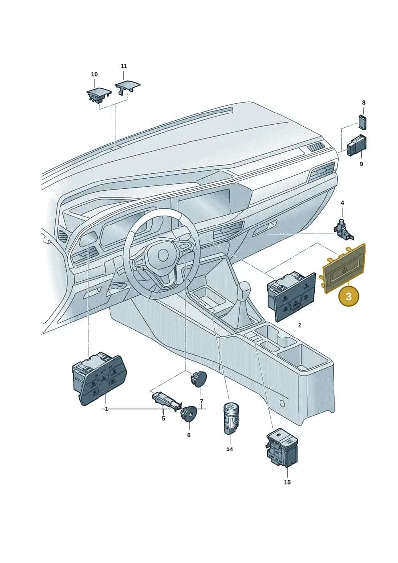 2K7919221A1QB — Volkswagen Caddy Maxi (2020-2025) diagram 2ka941050, position 3