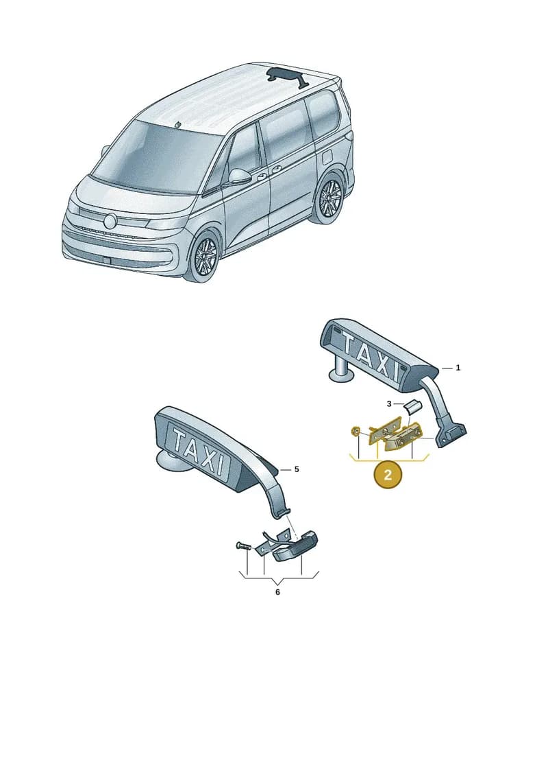 2K7941735 — Volkswagen Multivan (2021-2025) diagram 7t0941900, position 2