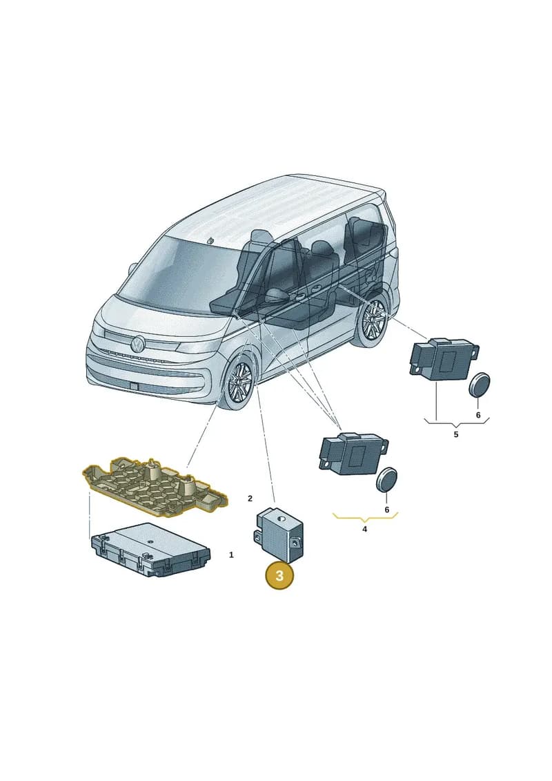 2K7959760B — Volkswagen Multivan (2021-2025) diagram 7t0959060, position 3