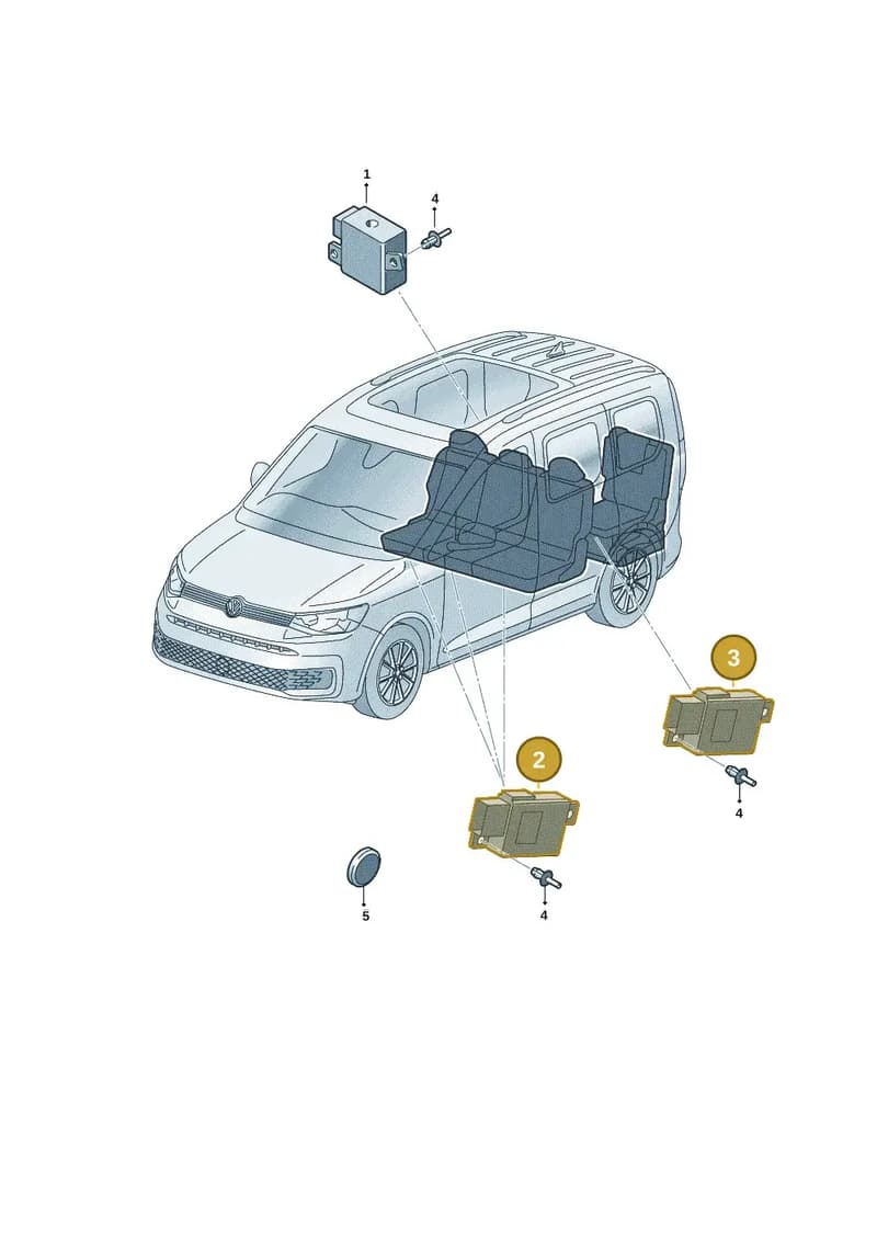 2K7959760C — Volkswagen Caddy Maxi (2020-2025) diagram 2ka959047, position 2+3