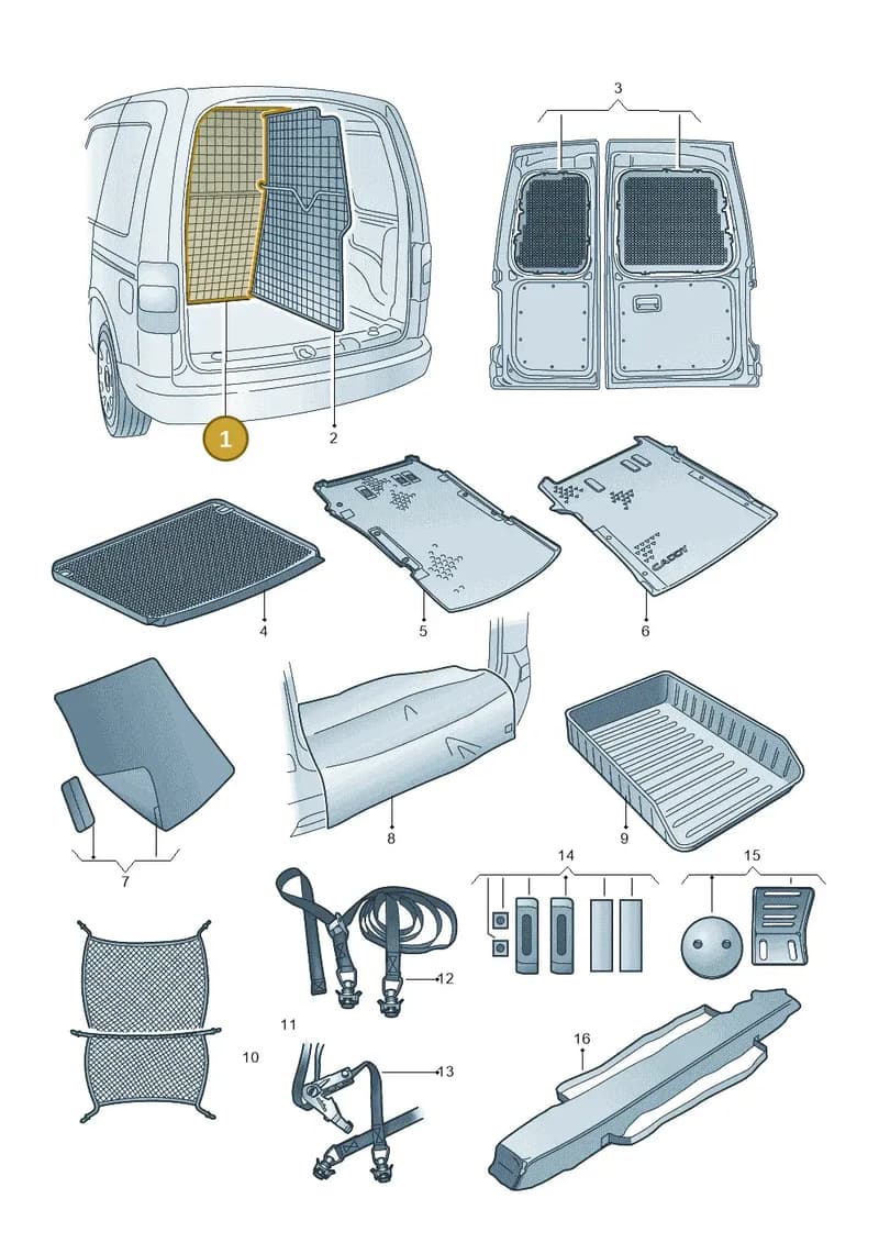 2K8017221 — Volkswagen Caddy Maxi (2020-2025) diagram 866061016, position 1