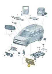 2K8863934 Volkswagen Damping for Cowl