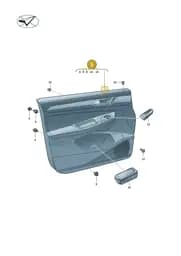2K9867006ADUXW Volkswagen Door Panel Trim, Cloth (Soul UXW)