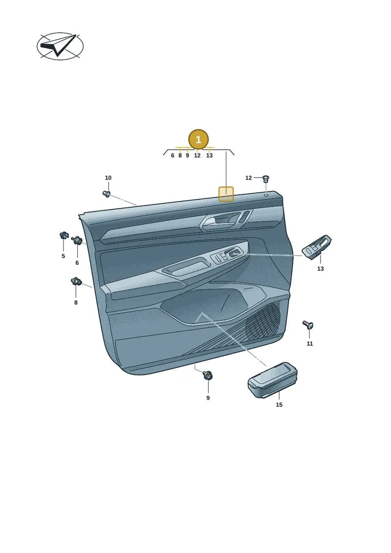 2K9867006AEUXW — Volkswagen Caddy Maxi (2020-2025) diagram 2ka867000, position 1