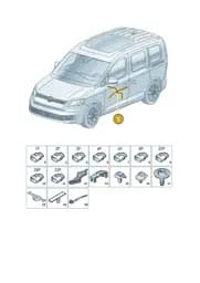 2K9971161BE Volkswagen Wiring Set for Door
