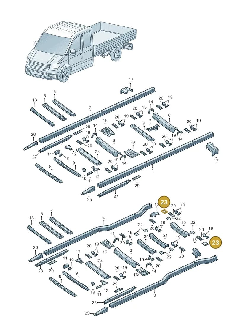 2N0813401A — Volkswagen Crafter (2016-2025) diagram 807803350, position 23