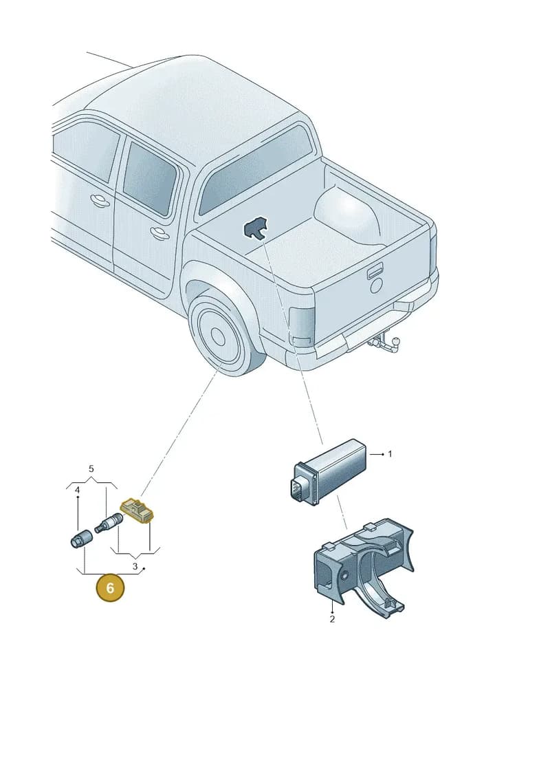 2N0998270A — Volkswagen Amarok (2022-) diagram 894907110, position 6