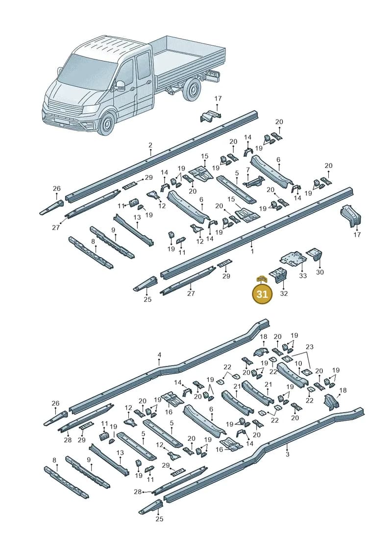 2NA801137 — Volkswagen Crafter (2016-2025) diagram 807803300, position 31