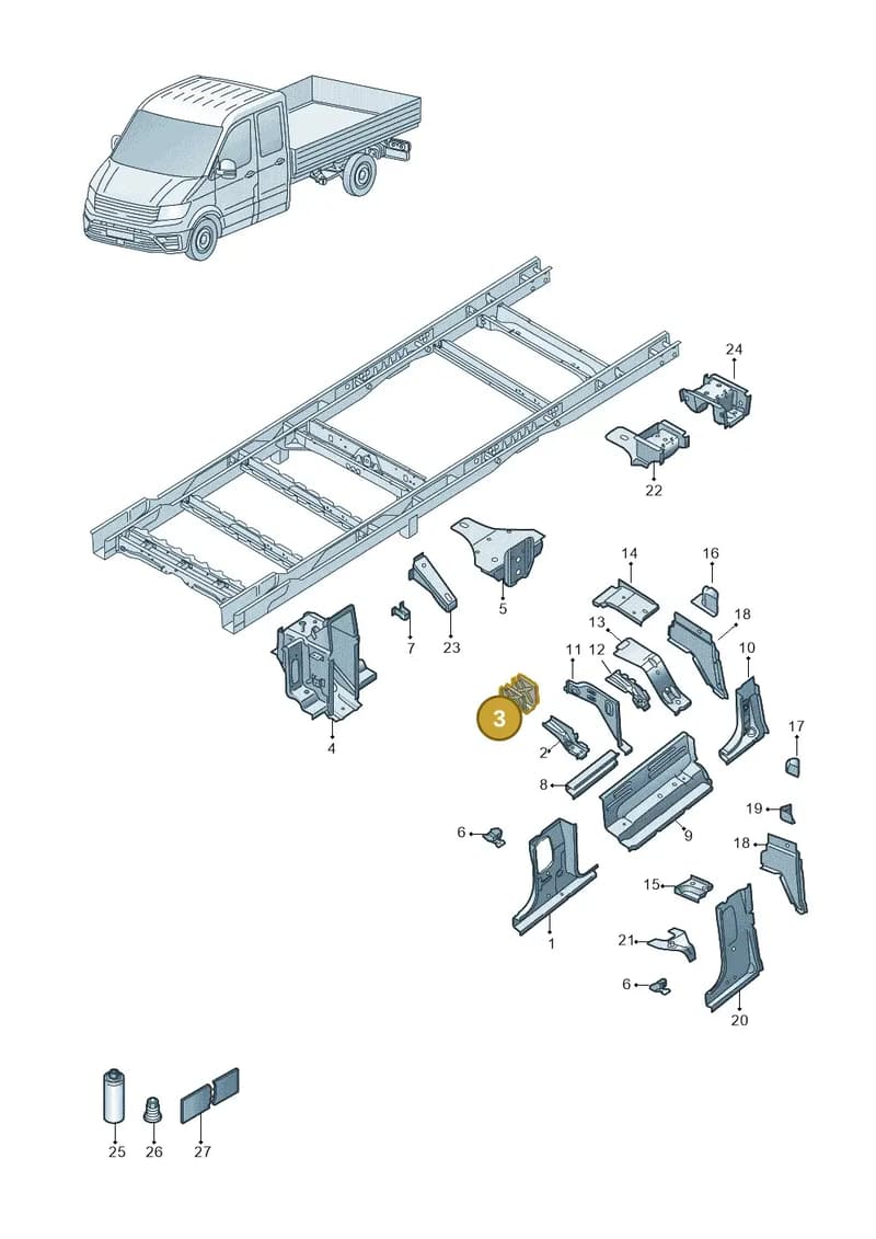 2NA802223 — Volkswagen Crafter (2016-2025) diagram 807803150, position 3