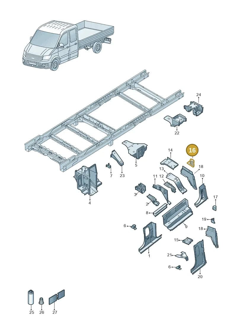 2NA802375 — Volkswagen Crafter (2016-2025) diagram 807803150, position 16