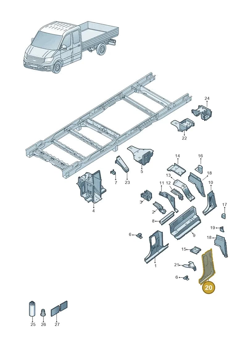 2NA802823B — Volkswagen Crafter (2016-2025) diagram 807803150, position 20