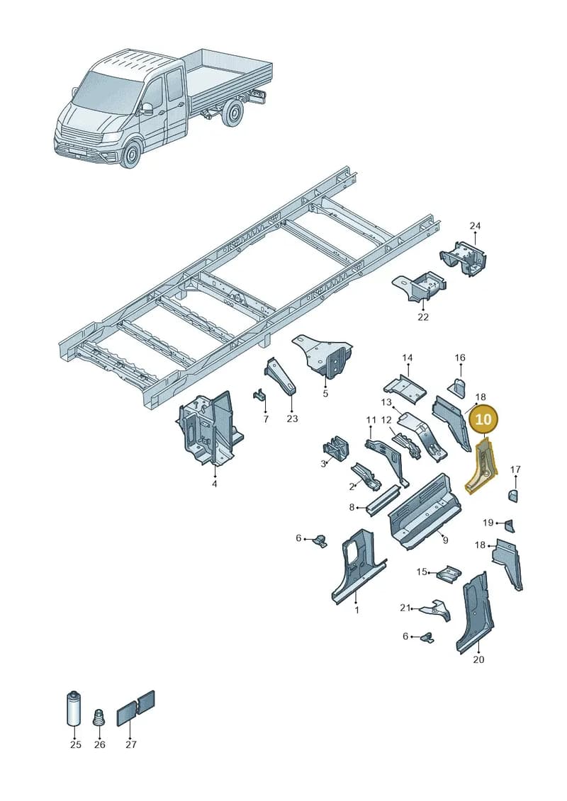2NA802905 — Volkswagen Crafter (2016-2025) diagram 807803150, position 10