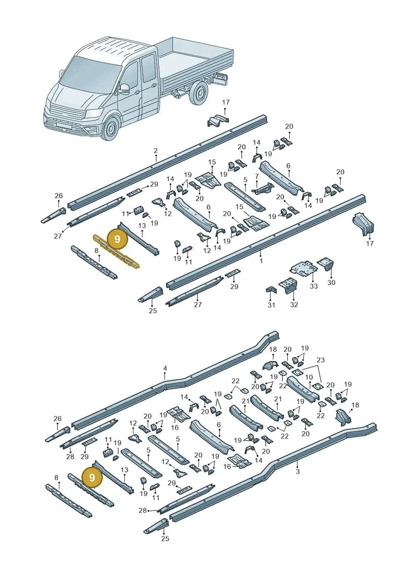 2NA803301A — Volkswagen Crafter (2016-2025) diagram 807803300, position 9
