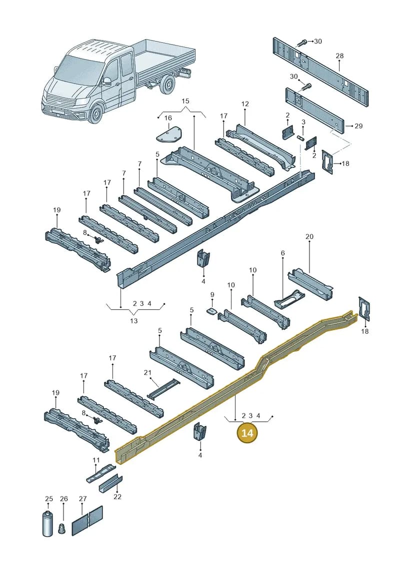 2NA803502F — Volkswagen Crafter (2016-2025) diagram 807803250, position 14