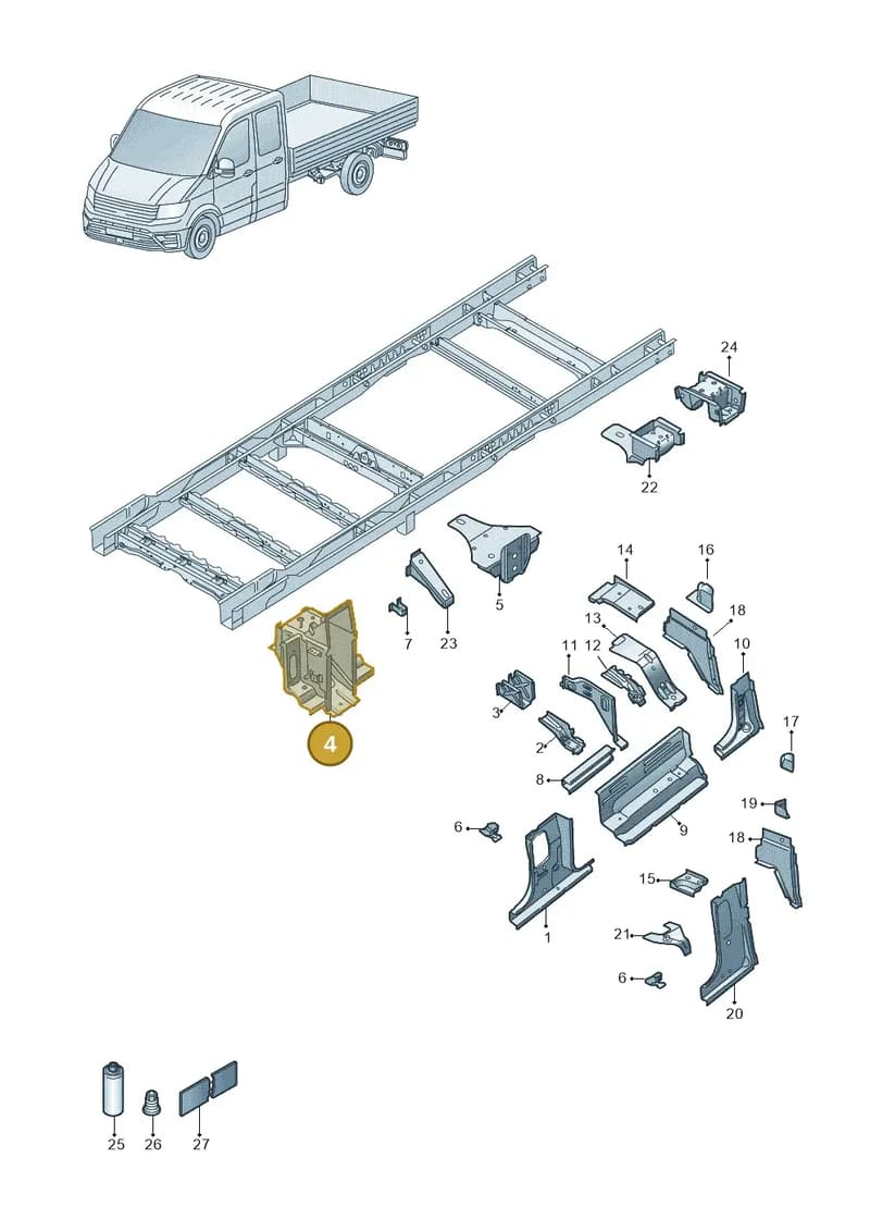 2NA804556 — Volkswagen Crafter (2016-2025) diagram 807803150, position 4