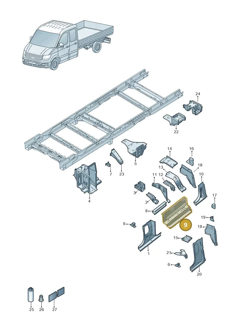 2NA804680 — Volkswagen Crafter (2016-2025) diagram 807803150, position 9