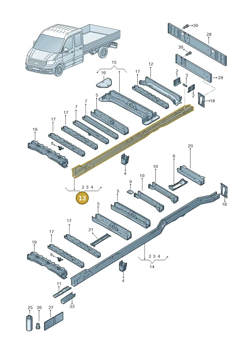 2NC803501K — Volkswagen Crafter (2016-2025) diagram 807803250, position 13