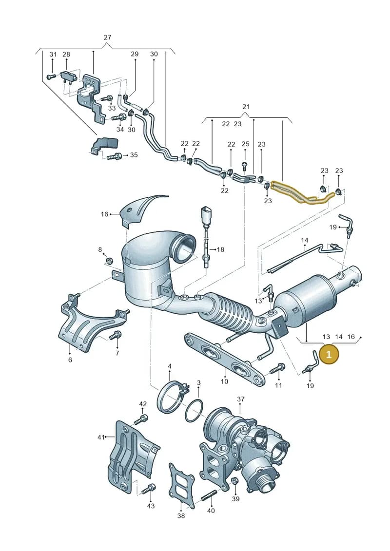 2Q0254503Q — Audi A1 Sportback (2018-2025) diagram 592253350, position 1