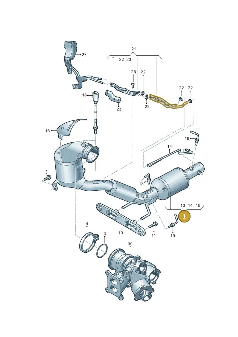 2Q0254504P — Audi A1 Sportback (2018-2025) diagram 592253340, position 1