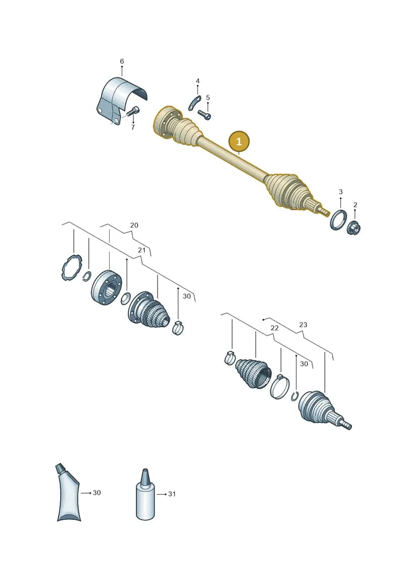2Q0407272BT — Audi A1 Sportback (2018-2025) diagram 837407320, position 1