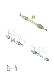 2Q0407272CK Volkswagen Driveshaft
