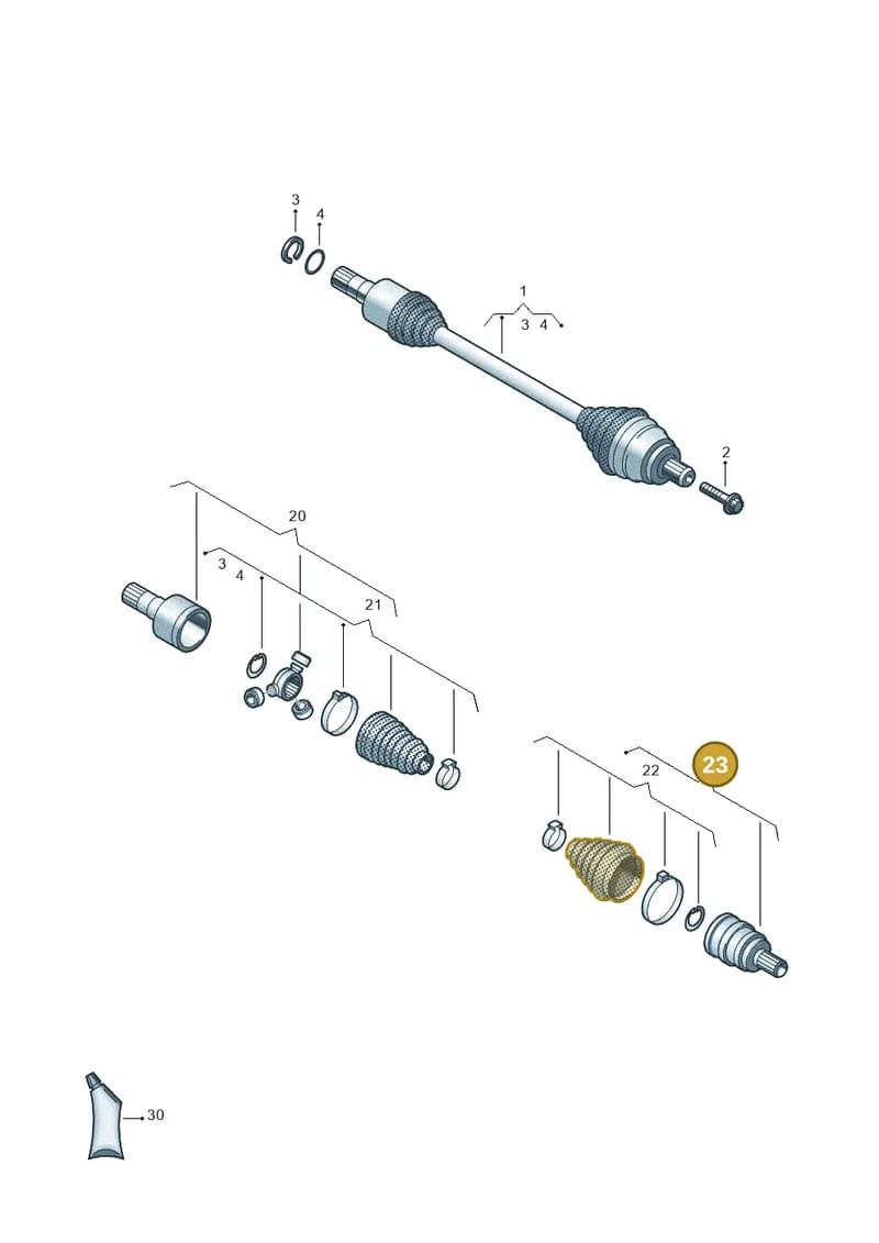 2Q0498099L — Volkswagen Golf (2019-2025) diagram 827407210, position 23