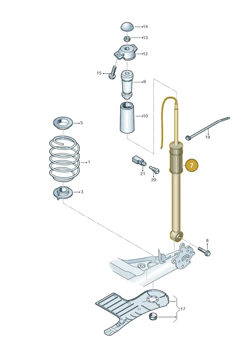2Q0513119BD — Audi A1 Sportback (2018-2025) diagram 837511100, position 7
