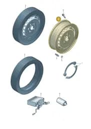 2Q0601027AP03C Volkswagen Steel Rim (Rally Black 03C)