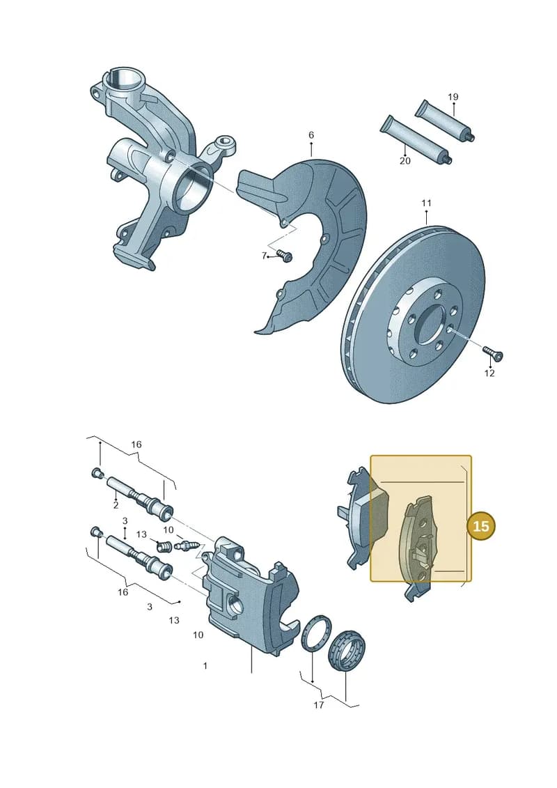 2Q0698151R — Audi A1 Sportback (2018-2025) diagram 672615160, position 15