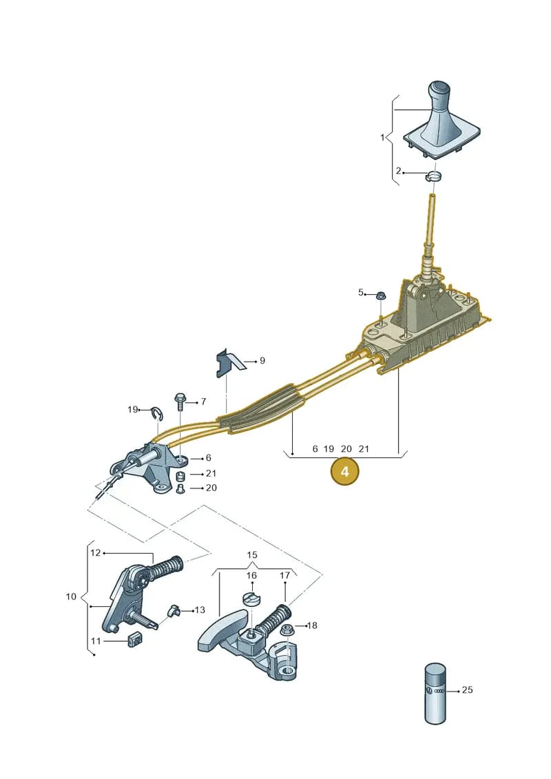 2Q0711049AA — Audi A1 Sportback (2018-2025) diagram 592711400, position 4