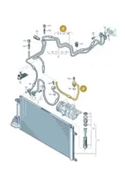 2Q0816743R Volkswagen Refrigerant Line