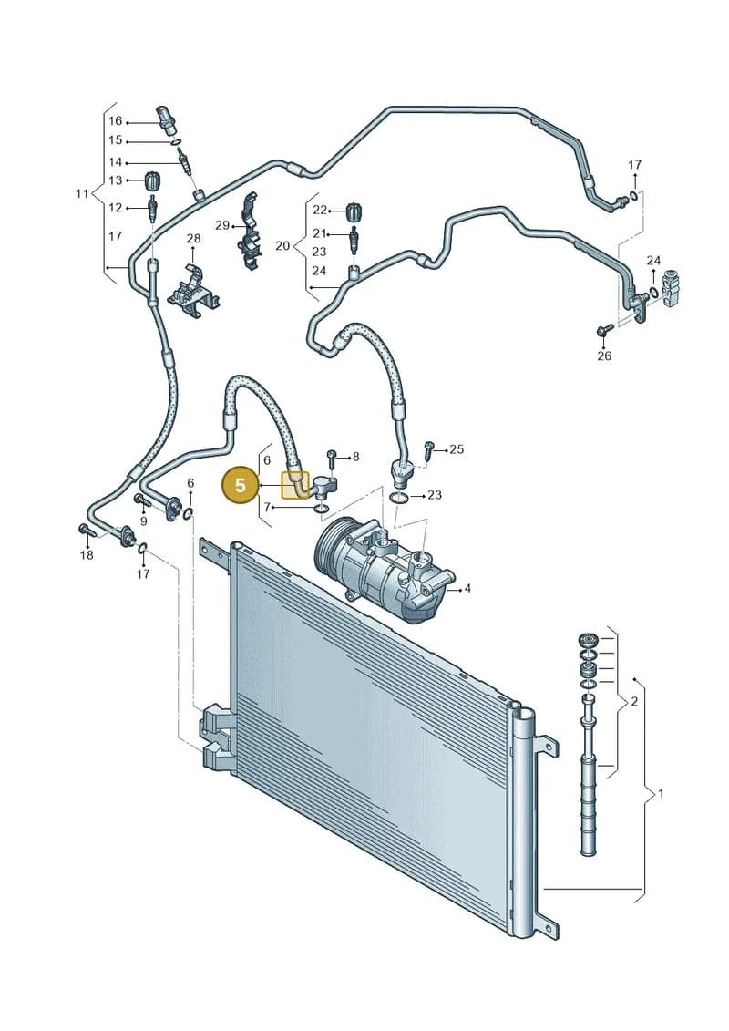 2Q0820721D — Audi A1 Sportback (2018-2025) diagram 837260400, position 5