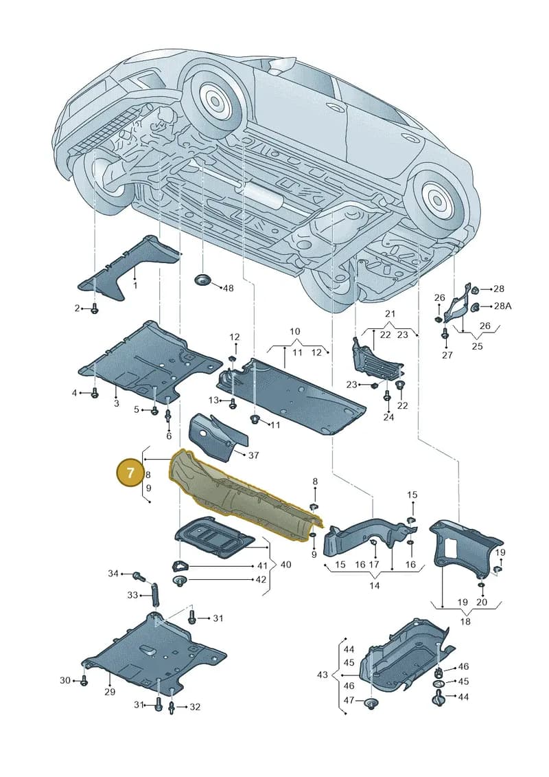 2Q0825671E — Skoda Kamiq (2019-2020) diagram 584825000, position 7