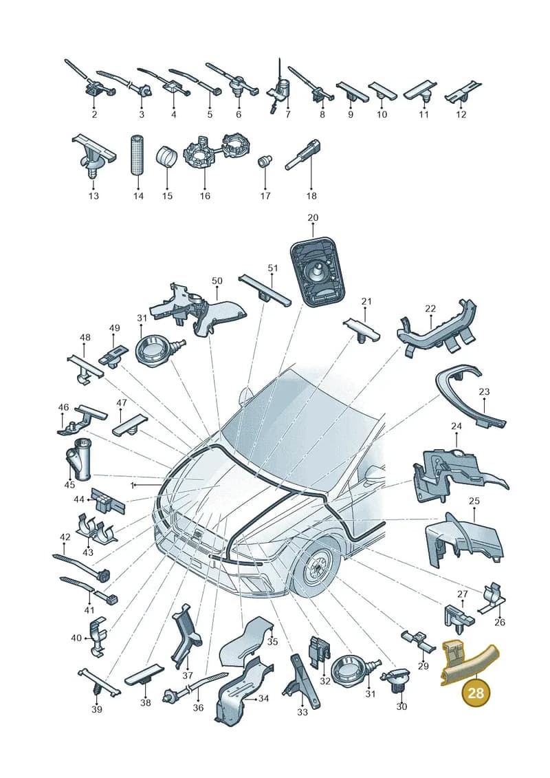 2Q0906287 — SEAT Arona (2017-) diagram 835971079, position 28