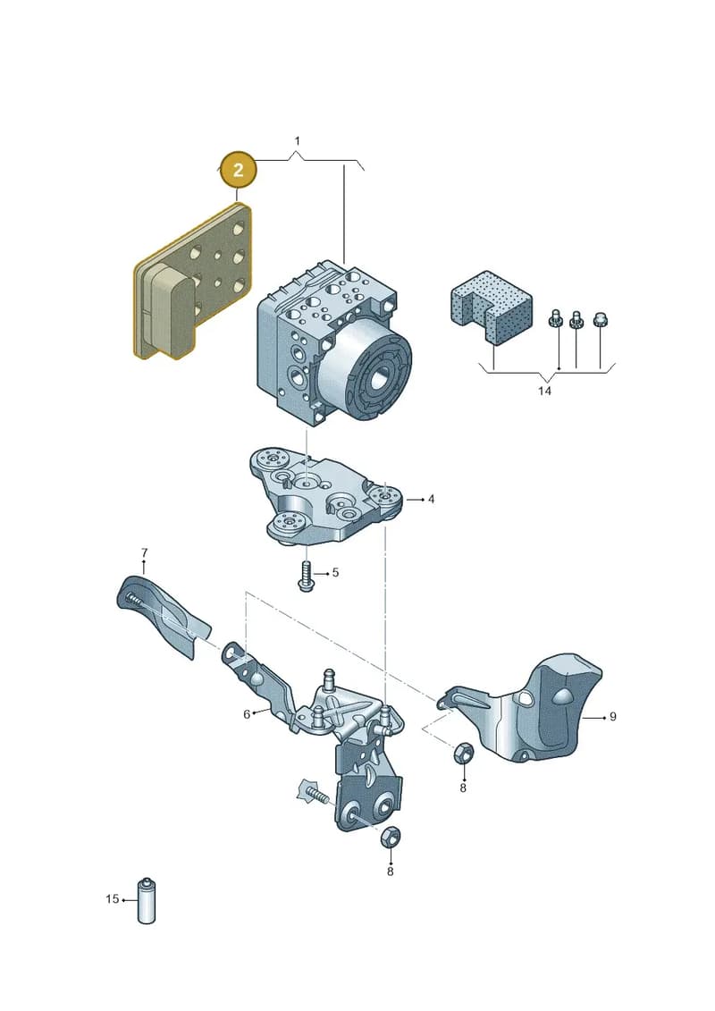 2Q0907379CRREP — Skoda Fabia (2021-2022) diagram 837614000, position 2
