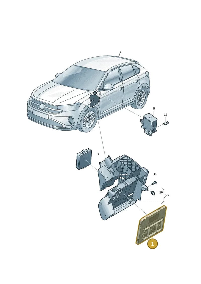 2Q0937089D — Volkswagen Taigo (2021-2025) diagram 2f0937500, position 1