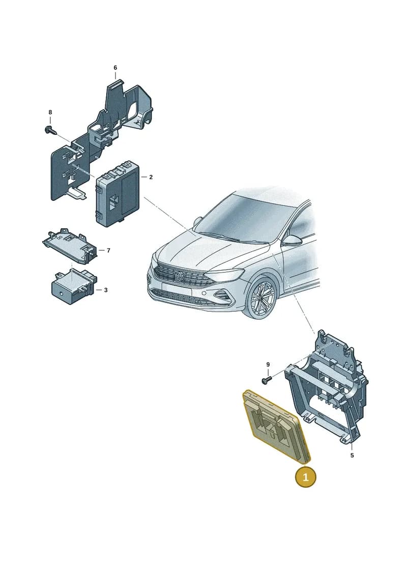 2Q0937090C — Volkswagen Polo 1.6 (2020-2022) diagram 62x937050, position 1