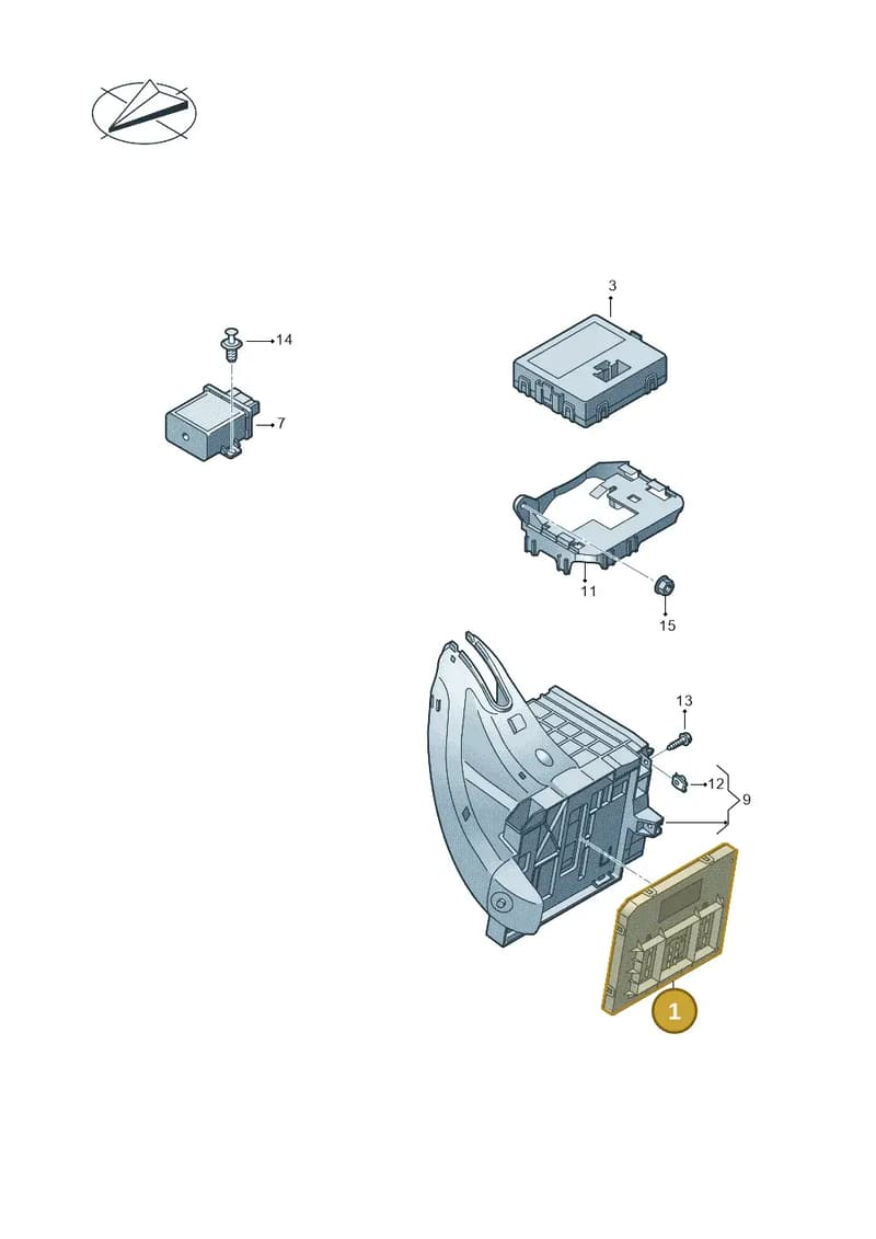 2Q0937090D — Skoda Fabia (2021-2022) diagram 584937050, position 1