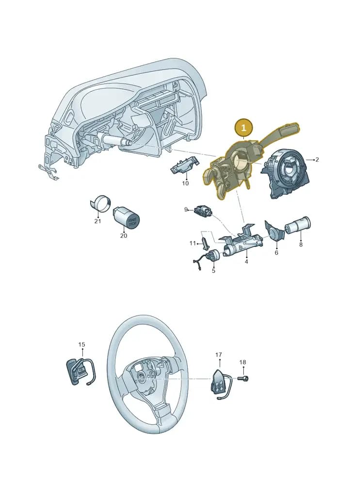 2Q0953513AA — Skoda Kamiq (2019-) diagram 753953500, position 1