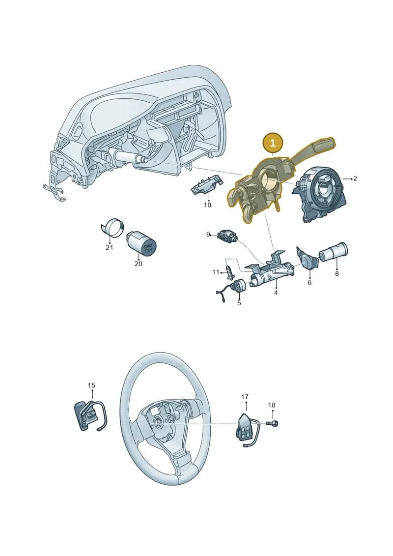 2Q0953513BIGI — Skoda Kamiq (2019-2020) diagram 753953500, position 1