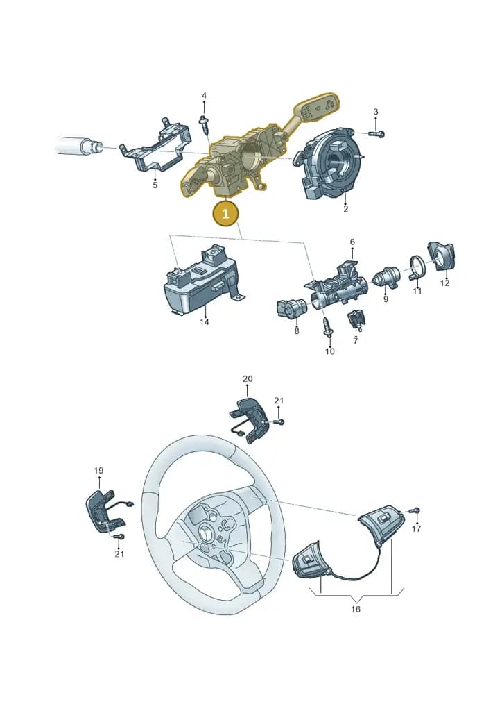2Q0953513LIGI — Volkswagen Transporter Multivan (2019-2024) diagram 837953500, position 1