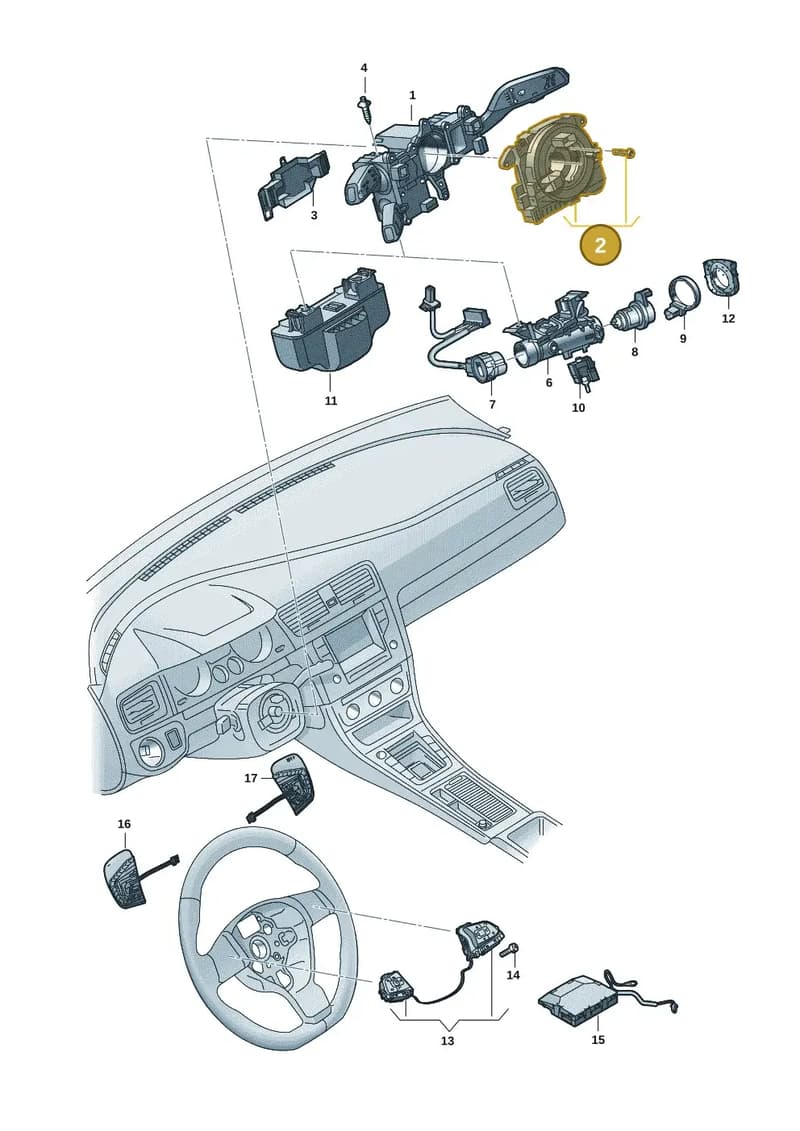 2Q0959653 — Volkswagen Taigo (2021-2025) diagram 2f0953500, position 2