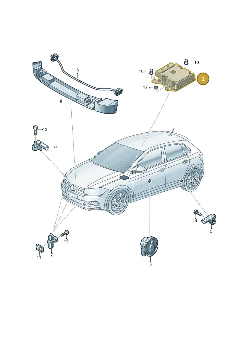 2Q0959655AP — Volkswagen Polo (2017-2025) diagram 837959300, position 1