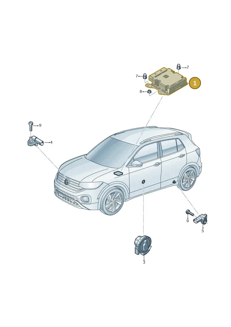 2Q0959655BL — Volkswagen T-Cross (2018-2025) diagram 587959030, position 1