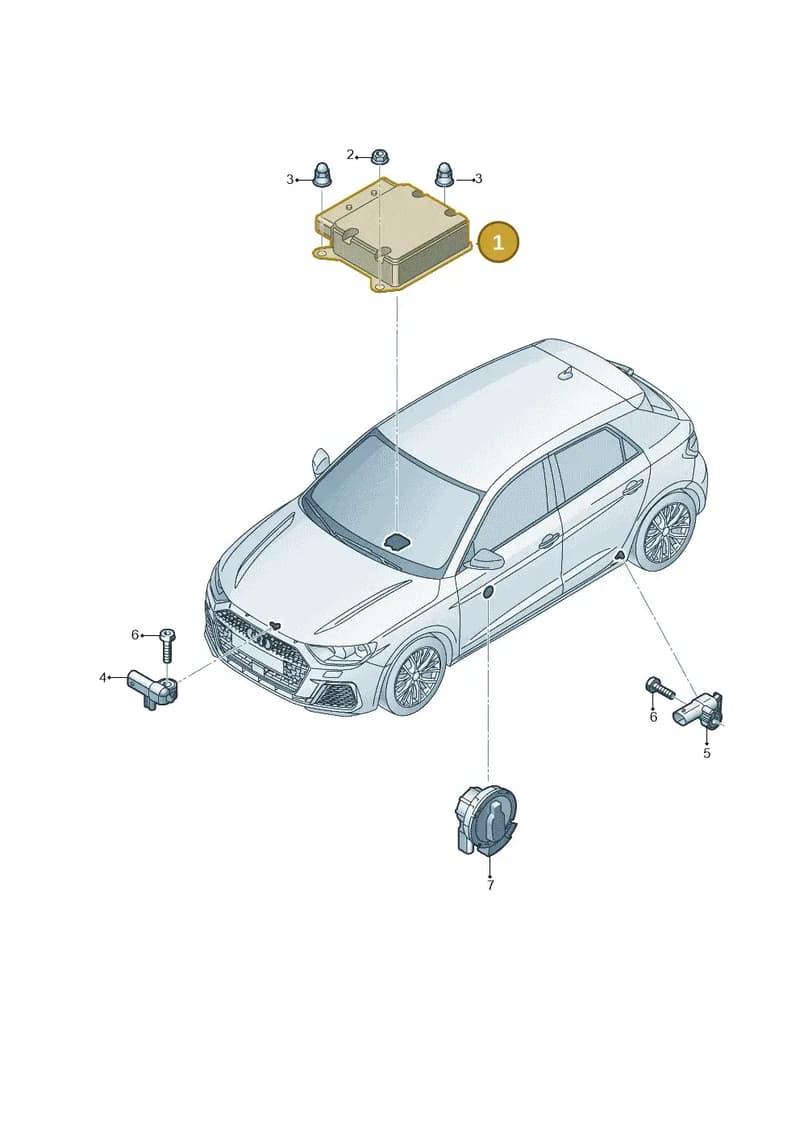2Q0959655BL — Audi A1 Sportback (2018-2025) diagram 592959300, position 1