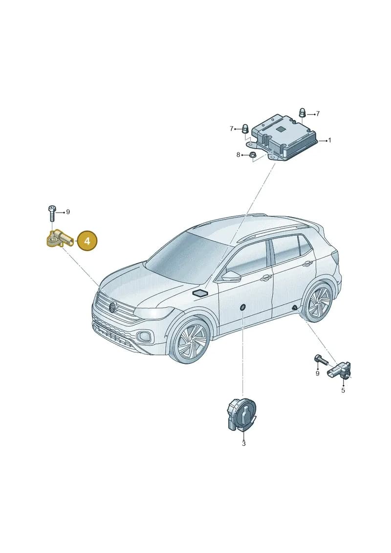 2Q0959659 — Volkswagen T-Cross (2018-2025) diagram 587959030, position 4