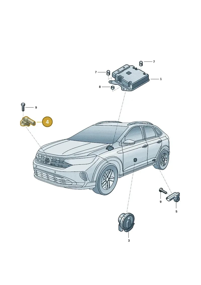 2Q0959659 — Volkswagen Nivus (2020-) diagram 67b959030, position 4
